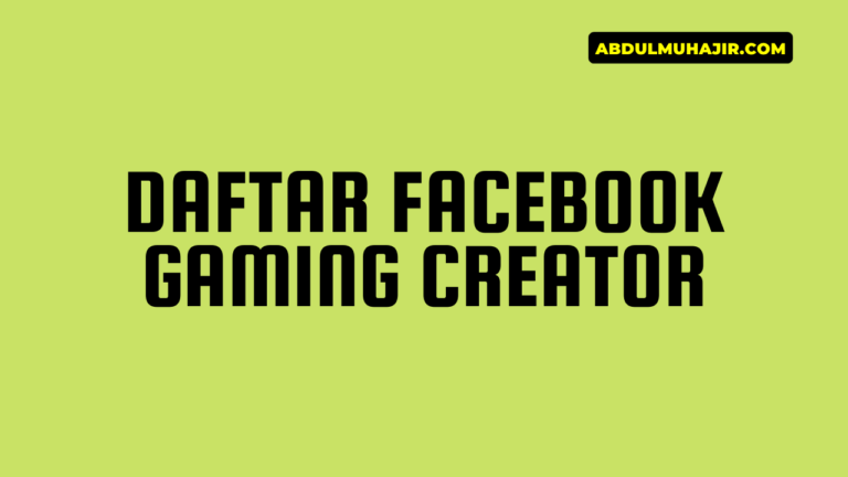 daftar facebook gaming creator