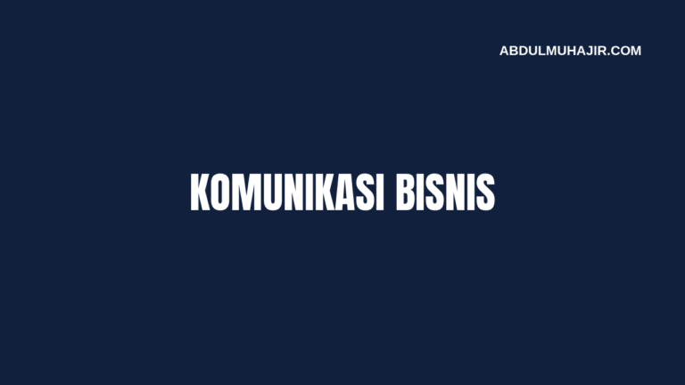 komunikasi bisnis