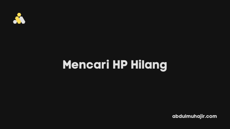 cara mencari hp hilang