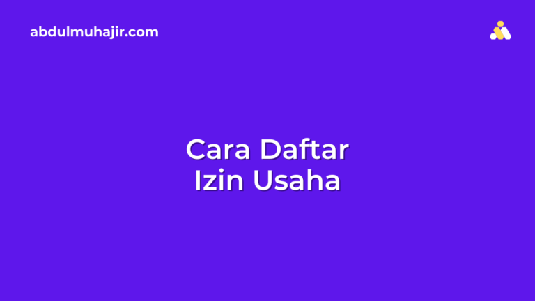 cara daftar izin usaha